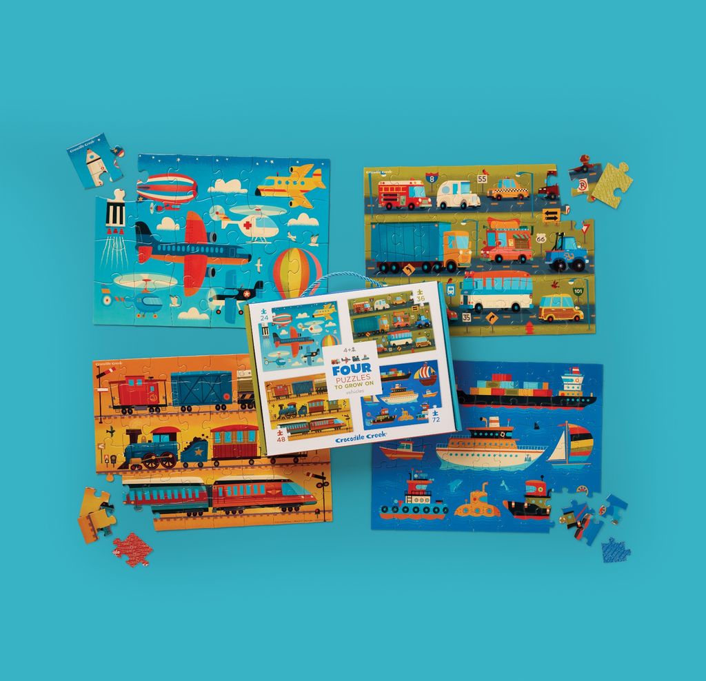 Four Puzzles Vehicles