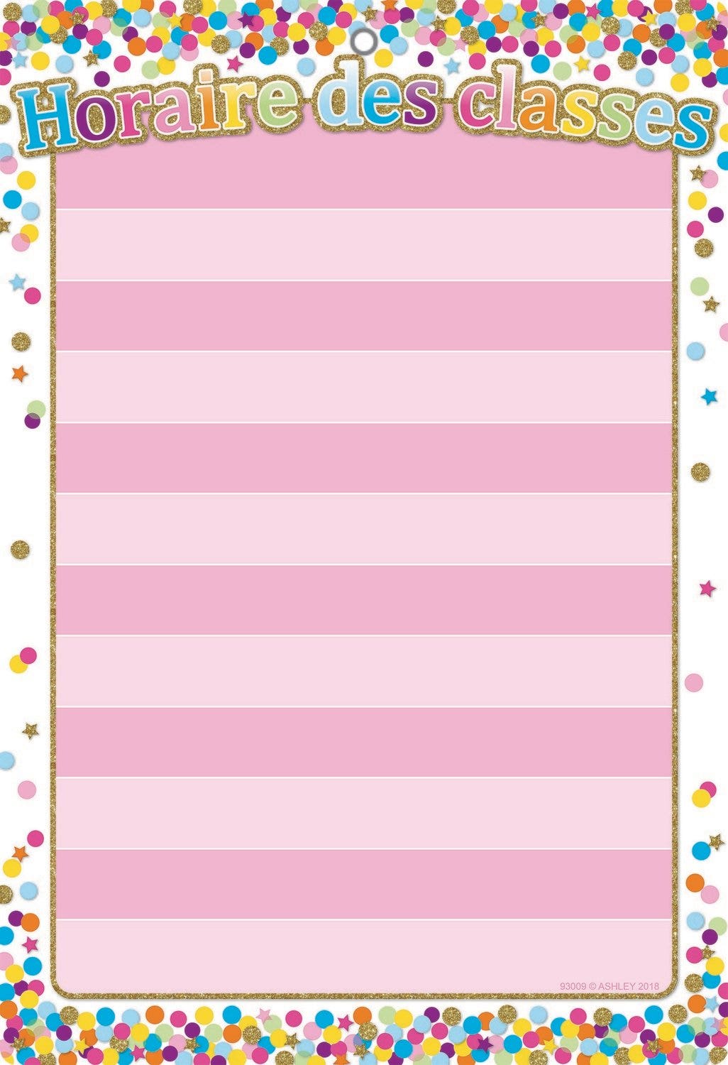 French Confetti Class Schedule Poly
