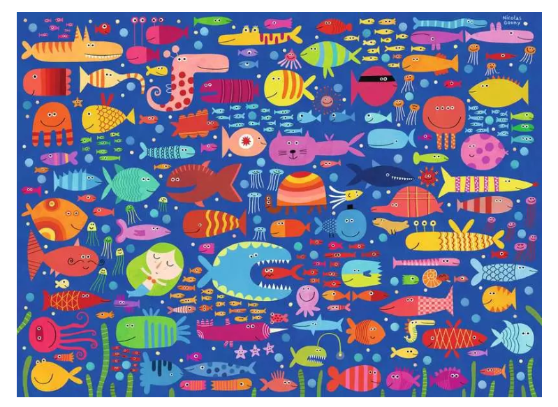 Funny Fish Friends 200 Pc XXL Puzzle