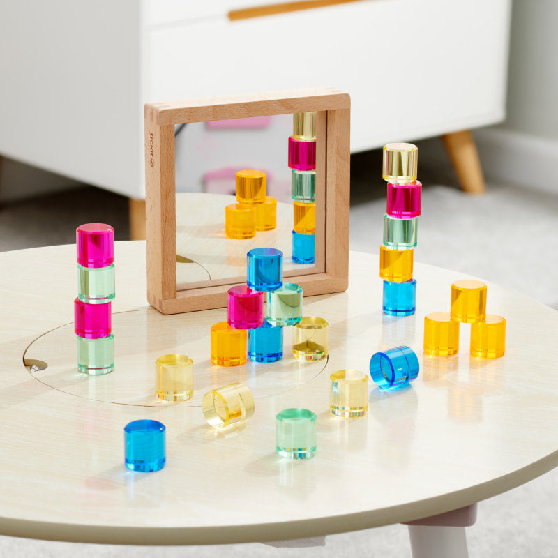 Gem Circle Mirror Tray 25 pc
