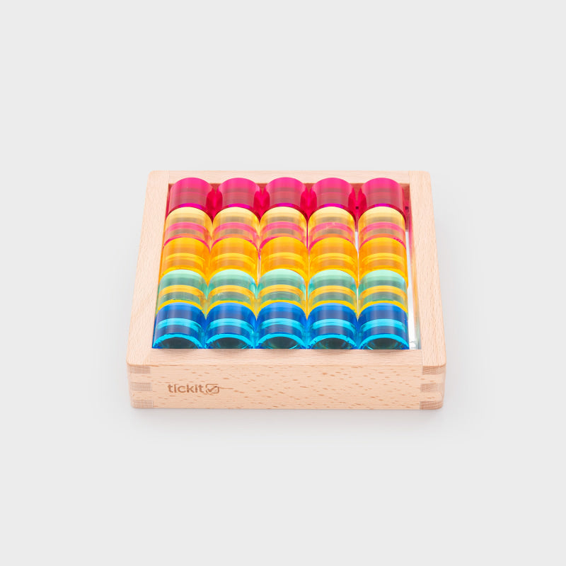 Gem Circle Mirror Tray 25 pc