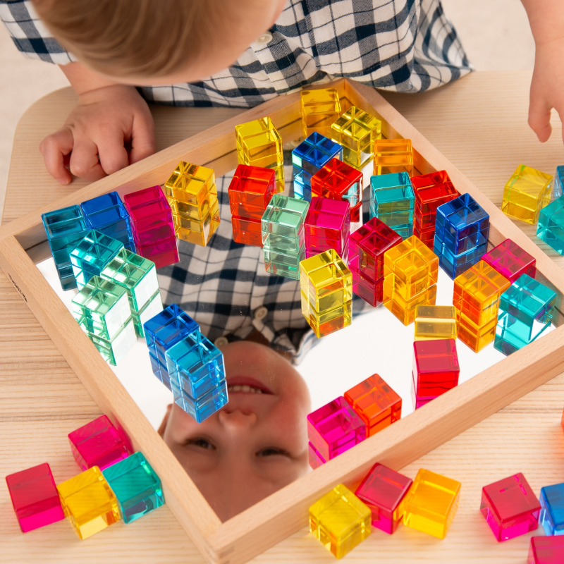 Gem Cube Mirror Tray 100 pc