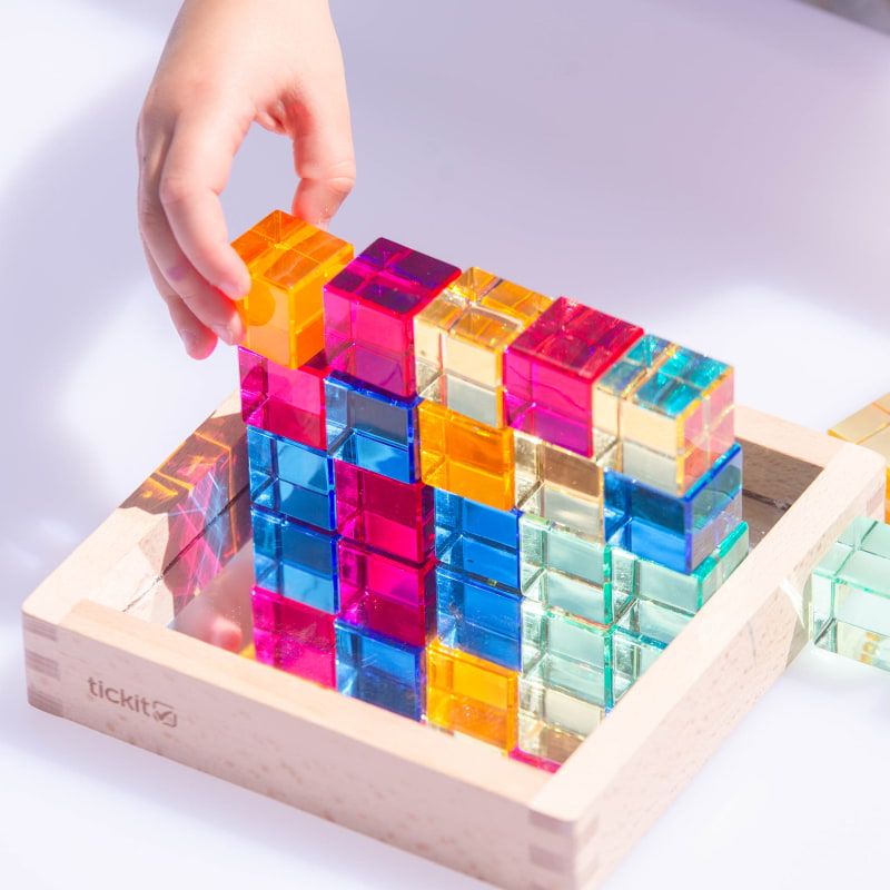 Gem Cube Mirror Tray 25 pc