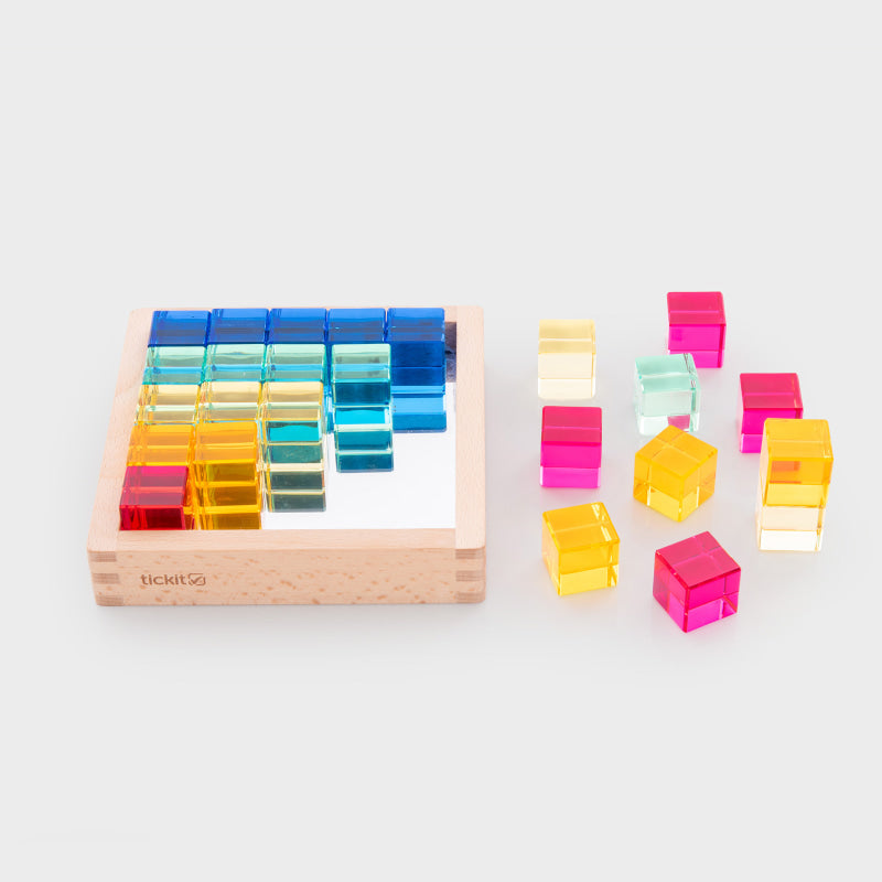 Gem Cube Mirror Tray 25 pc