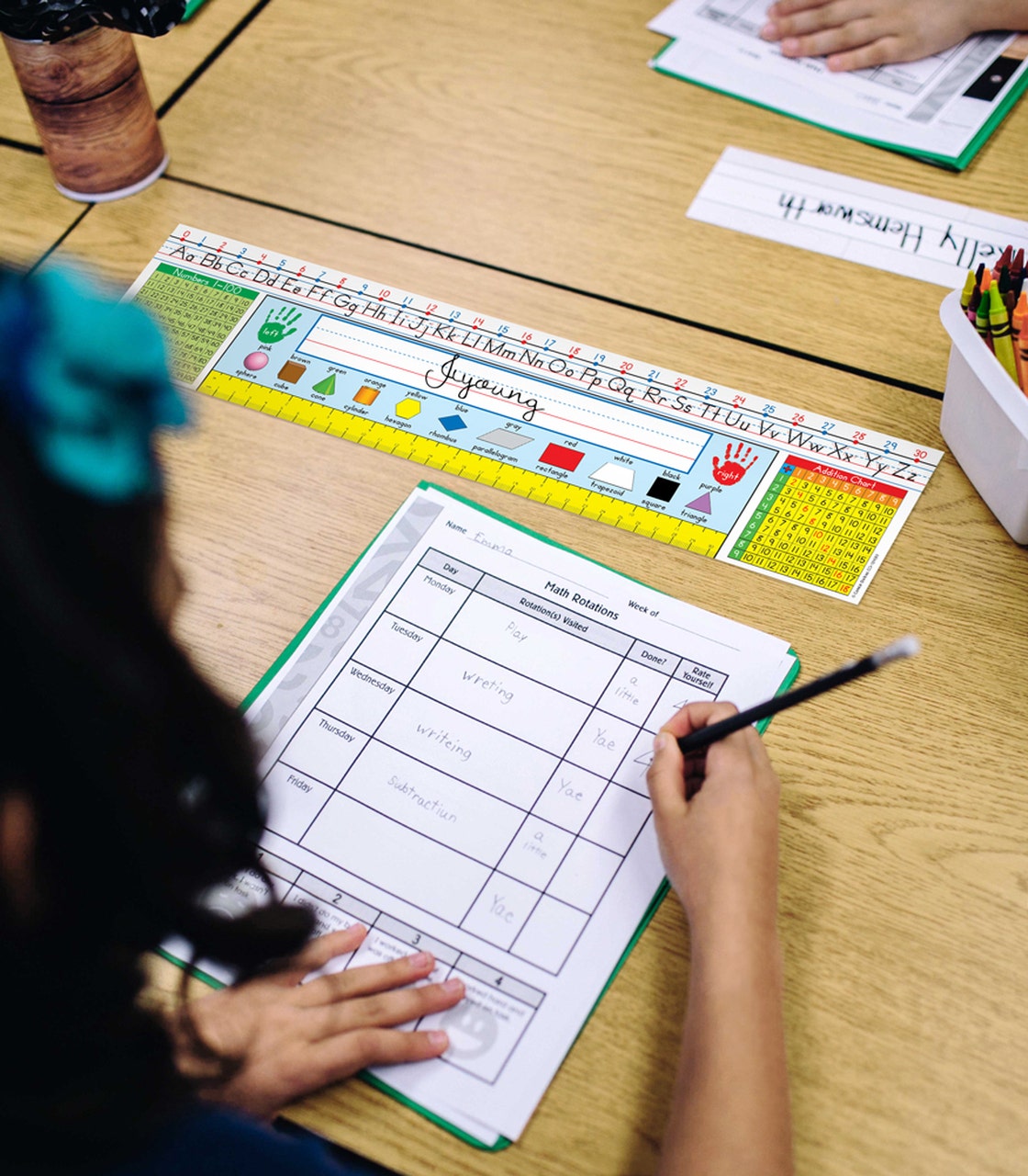 Traditional Manuscript Desk Nameplates Gr 1-3