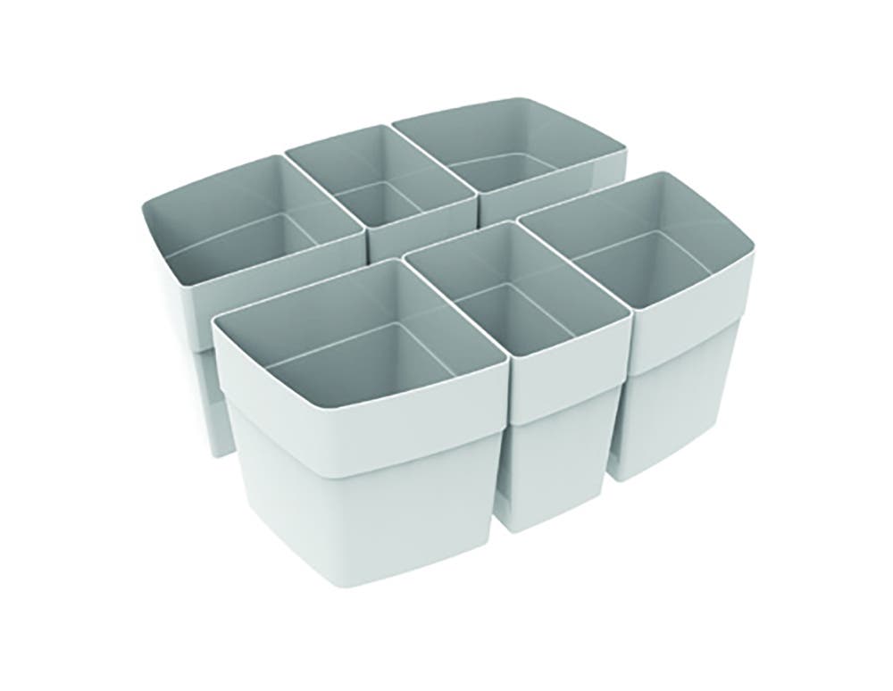 Gray Cups for Large Caddy Set of 6