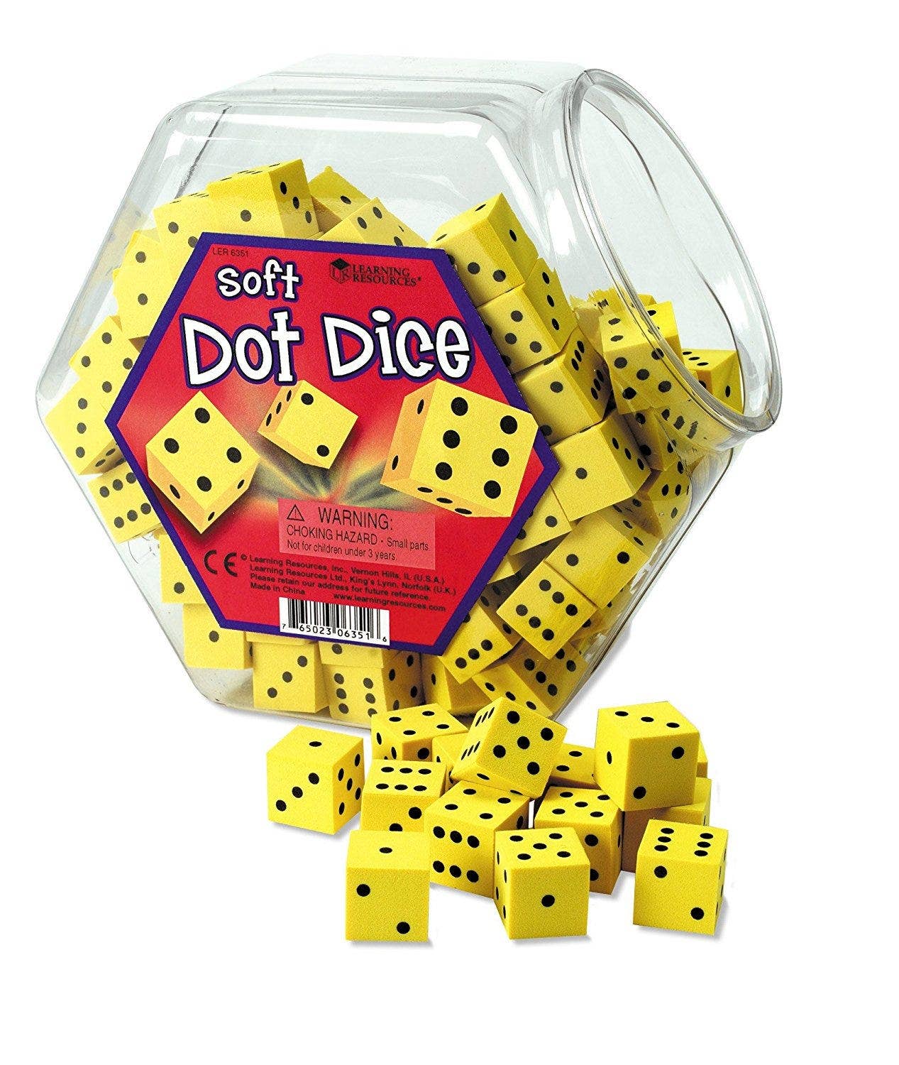 Hands-On-Soft Dot Dice Bucket