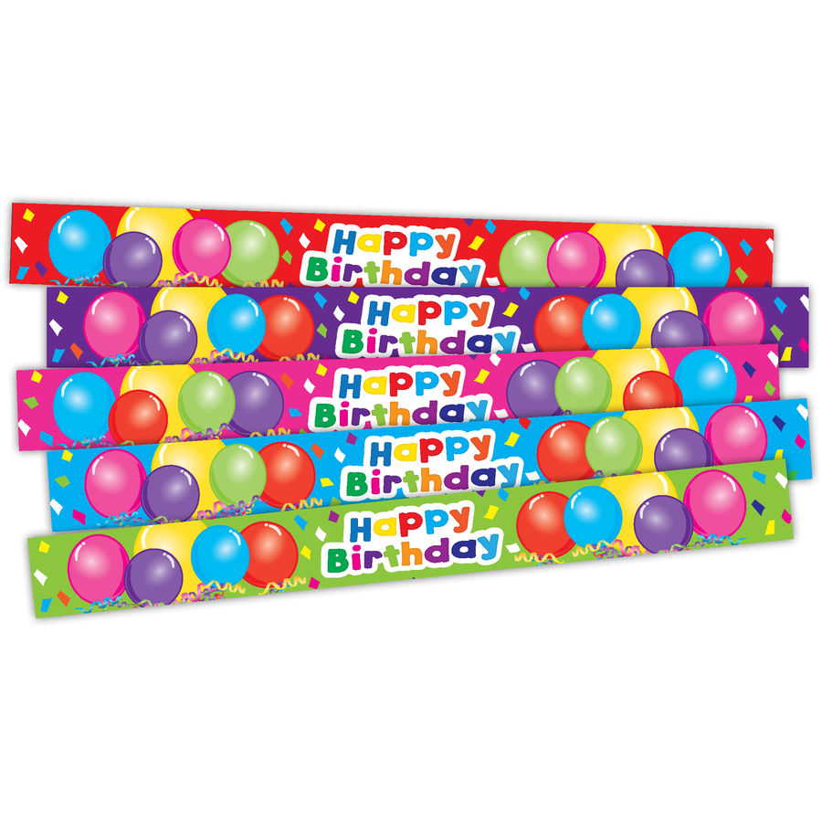 Happy Birthday Balloons Slap Bracelets