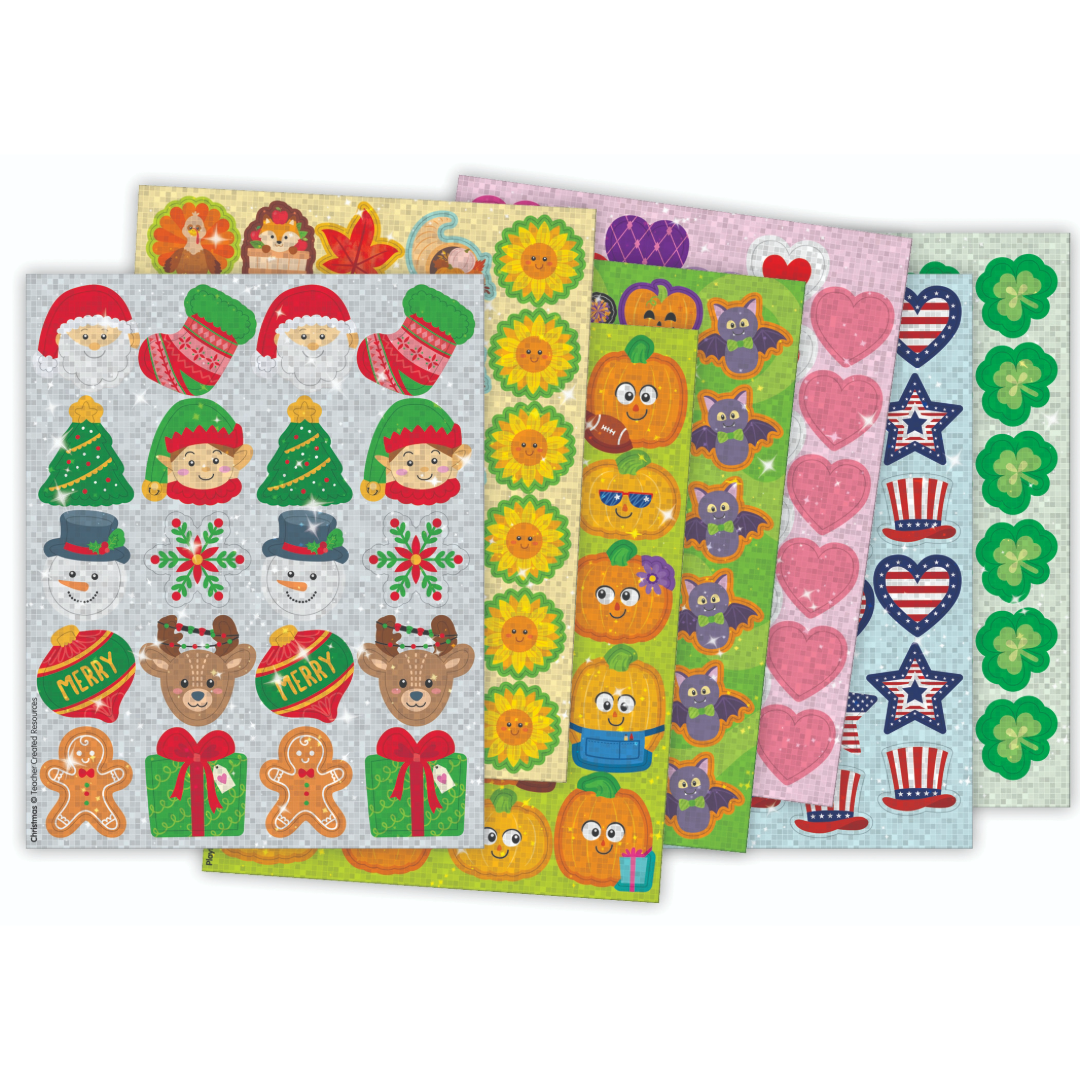 Holiday Celebration Sparkle Stickers Variety Pack