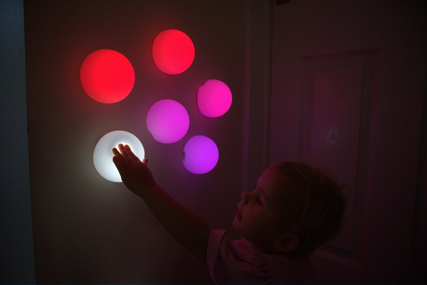 Tap & Glow Luminous Silicone Wall Lights 6 pk
