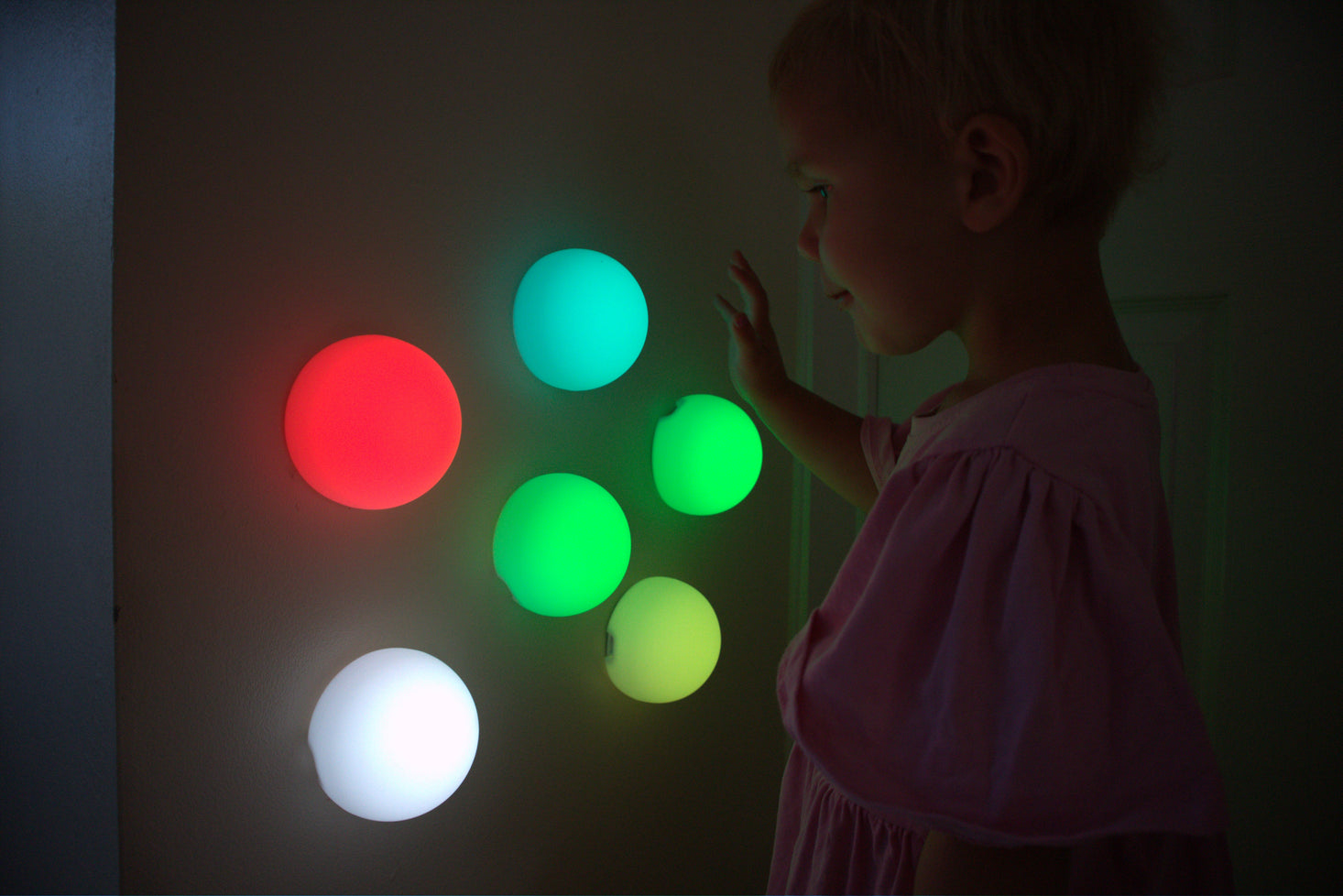 Tap & Glow Luminous Silicone Wall Lights 6 pk