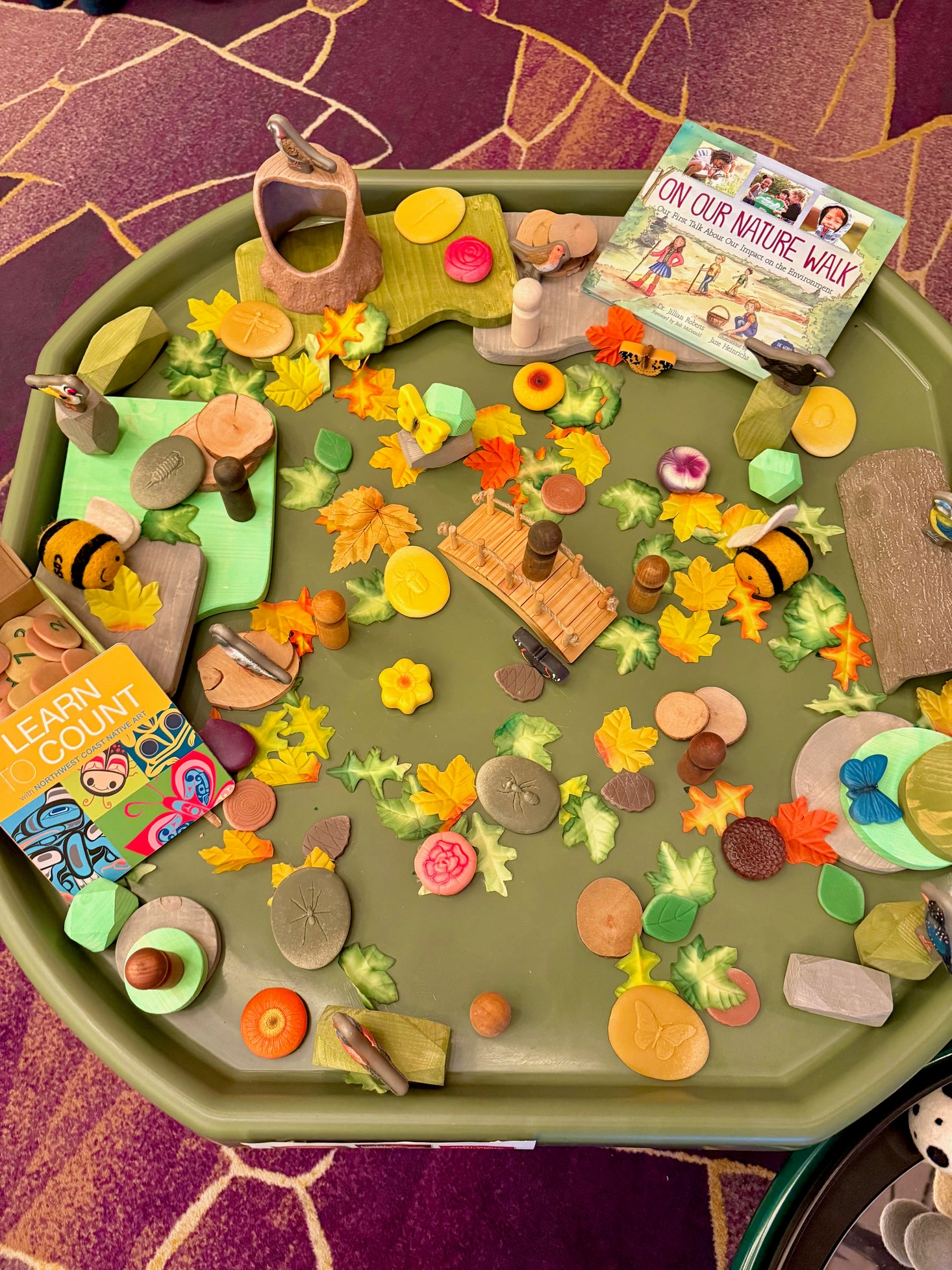 Sensory Play Flowers Stones