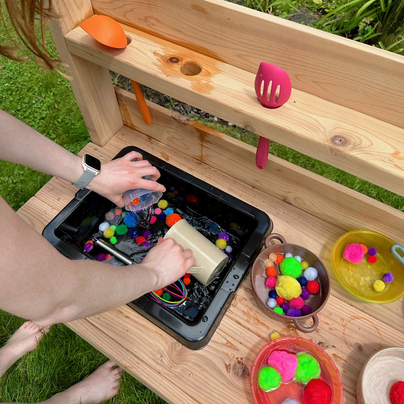 Let's Stock Our Mud Kitchen