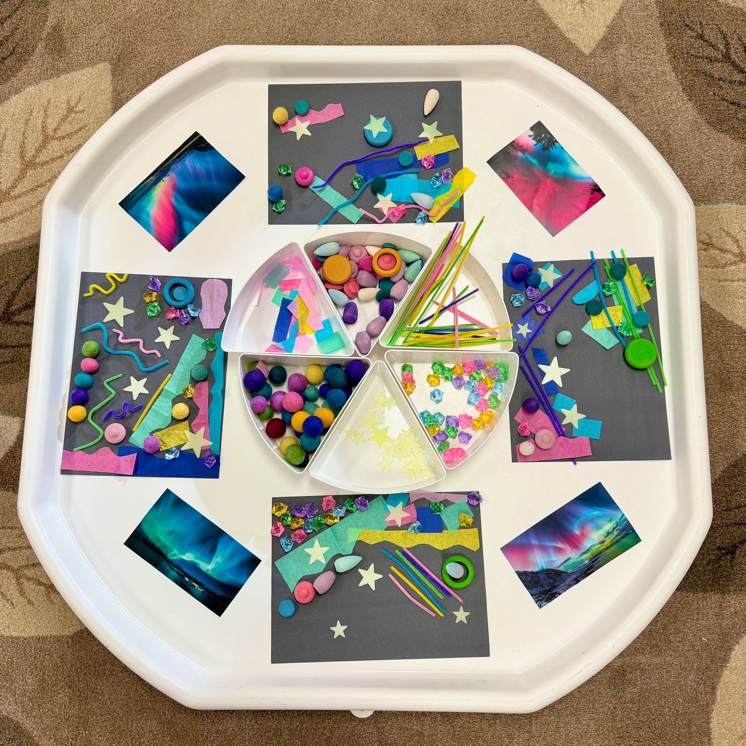 Rainbow Felt Bowls and Balls
