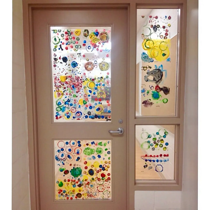 Dot Inspired Window Painting