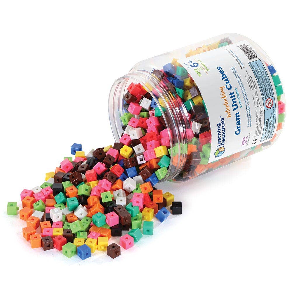 Interlocking Gram Unit Cubes Set of 1000