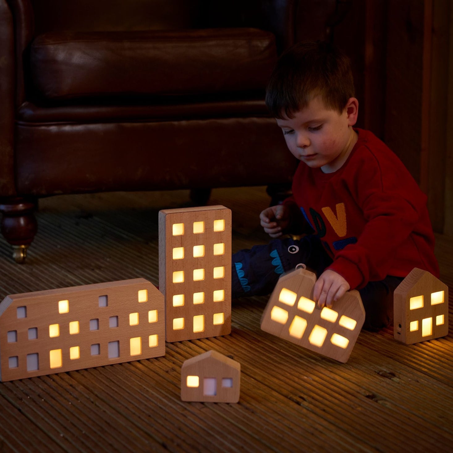 Luminous Community Buildings Set of 5