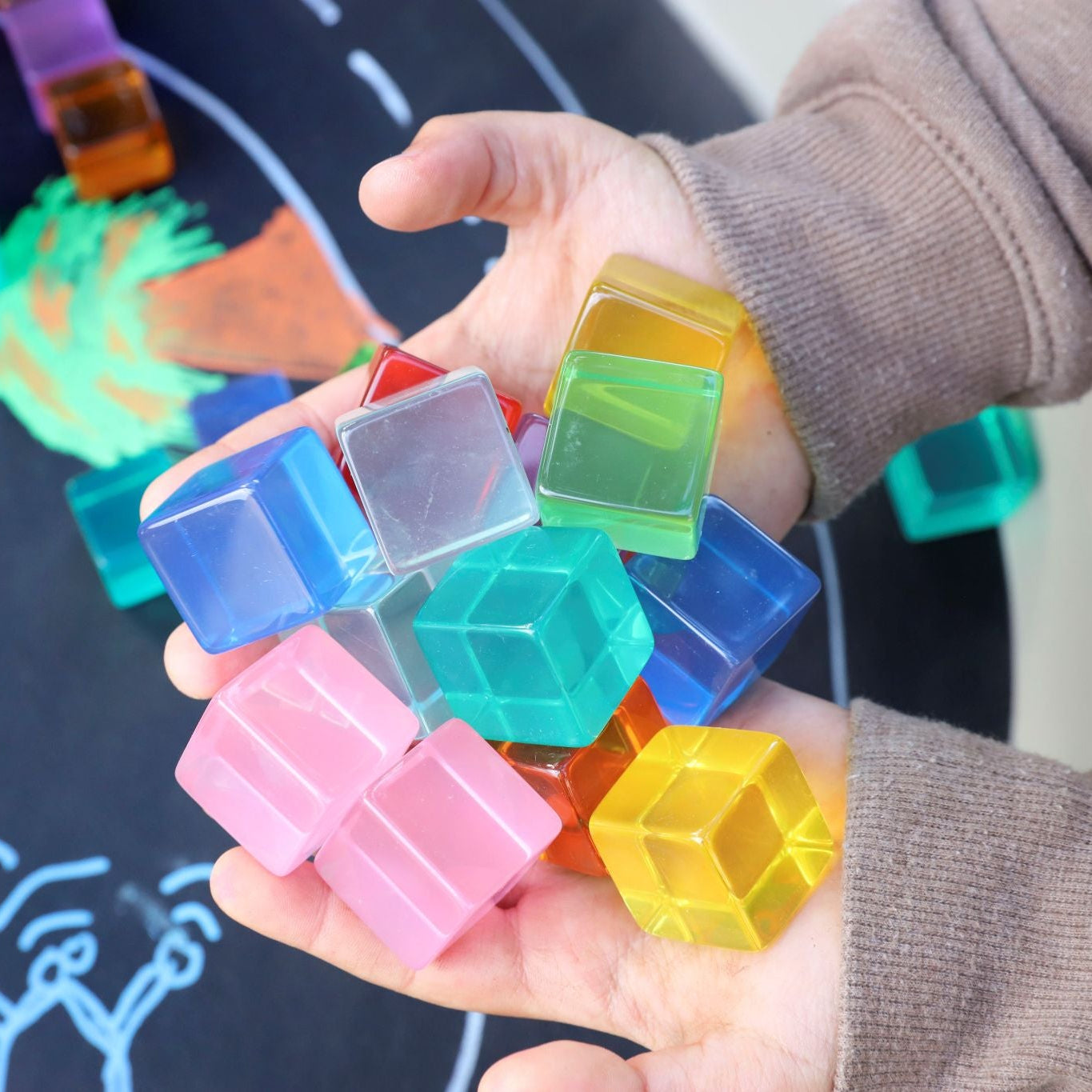 Rainbow Gem Buildings Set of 36
