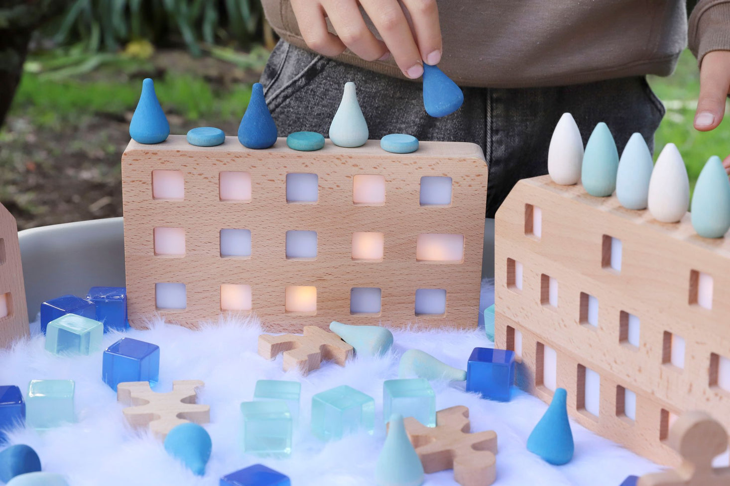 Luminous Community Buildings Set of 5