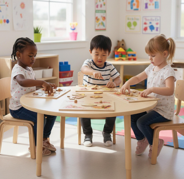 Knob Food Puzzles Set of 5