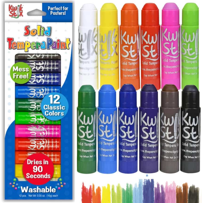 Kwik Stix Tempera Paint 12 Classic Colors