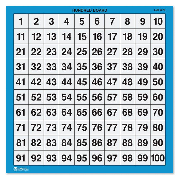 Laminated Hundred Boards Set of 10