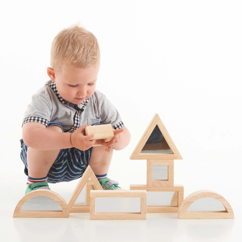 Large Mirror Blocks set of 8