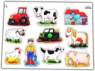 Large Peg Board Puzzle Farm