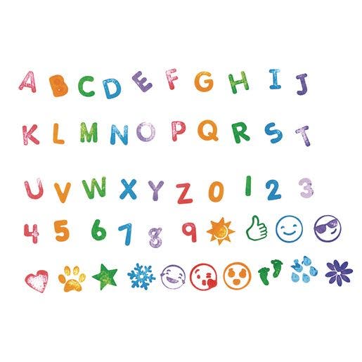 Letters and More Self-Inking Stamps 50 Pcs