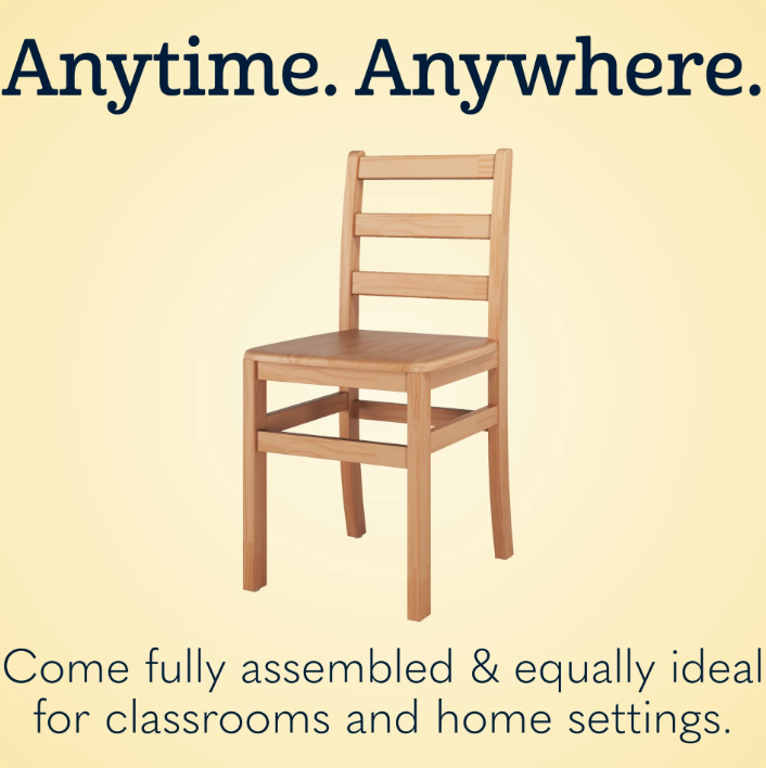 Little Scholars 18 inch Ladderback Chair 1 Pack