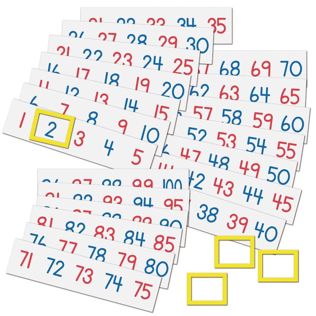 Magnetic Math Tiles 1-100 Number Line