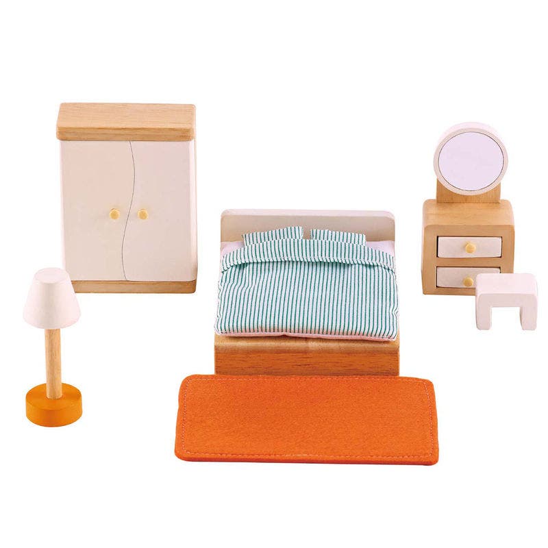 Wooden Dollhouse Furniture Master Bedroom by Hape