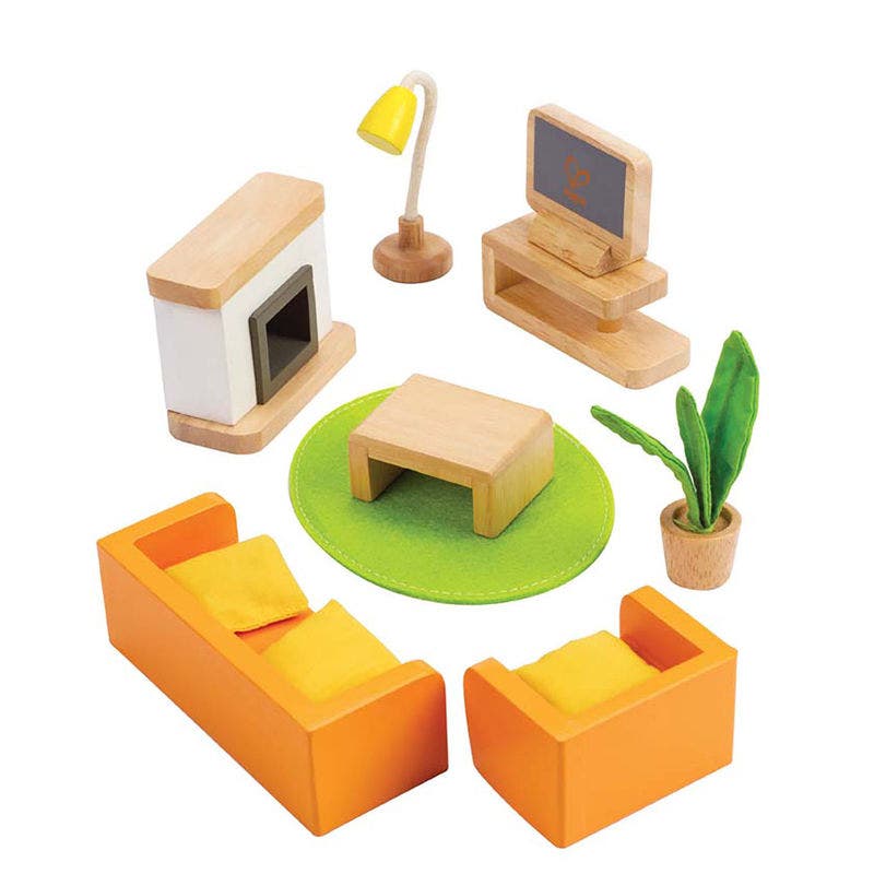 Wooden Dollhouse Furniture Media Room by Hape