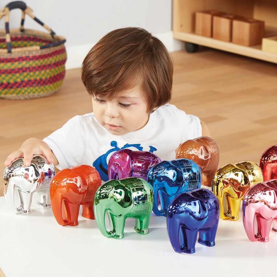 Metallic Elephant Number Parade