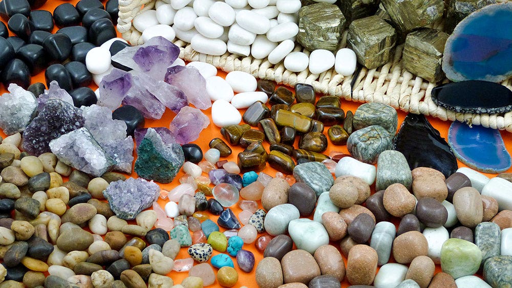 Minerals and Stones Treasure Basket
