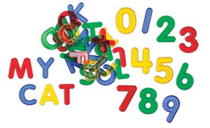 Mini Jars Transparent Letters and Number Set