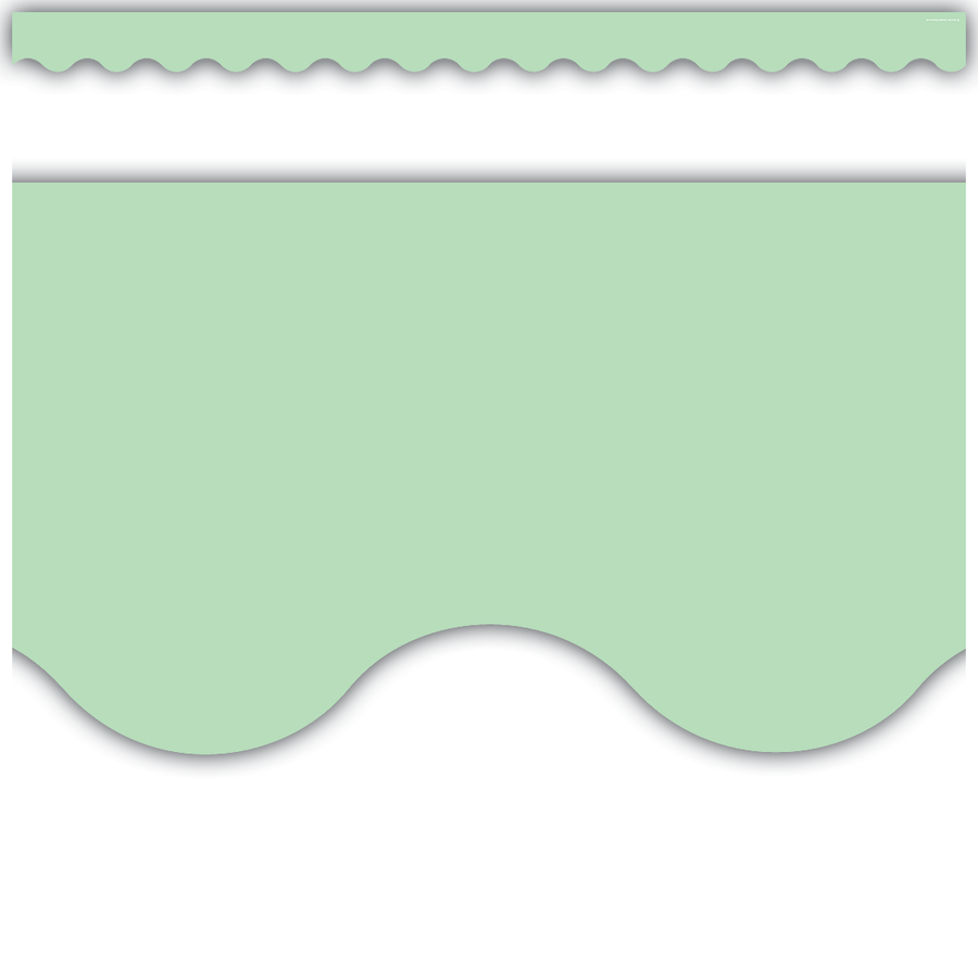 Mint Green Scalloped Border Trim