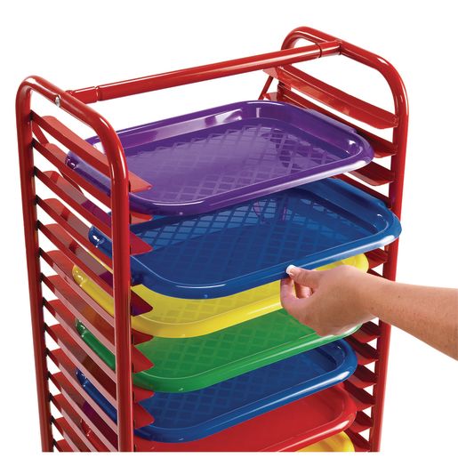 Mobile Art Tray Rack with 10 Tough Art Trays