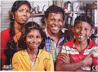 Modern Families Set of 8 Wooden Puzzles