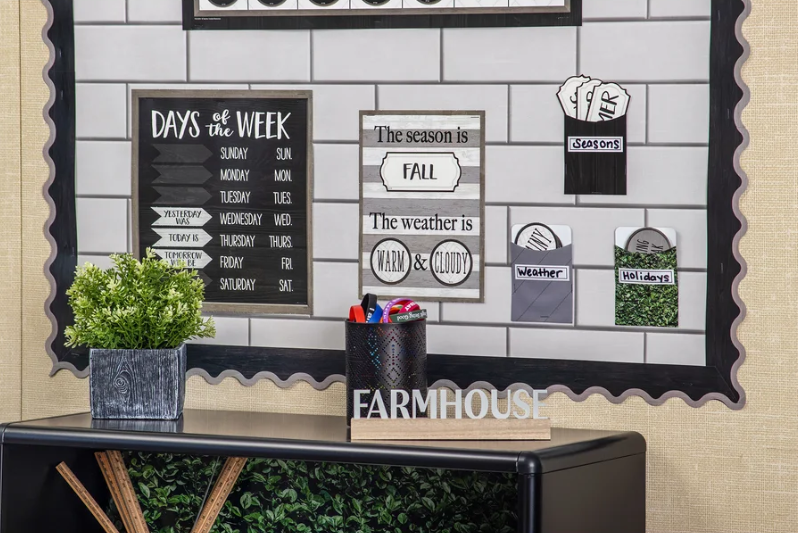 Modern Farmhouse Calendar Bulletin Board