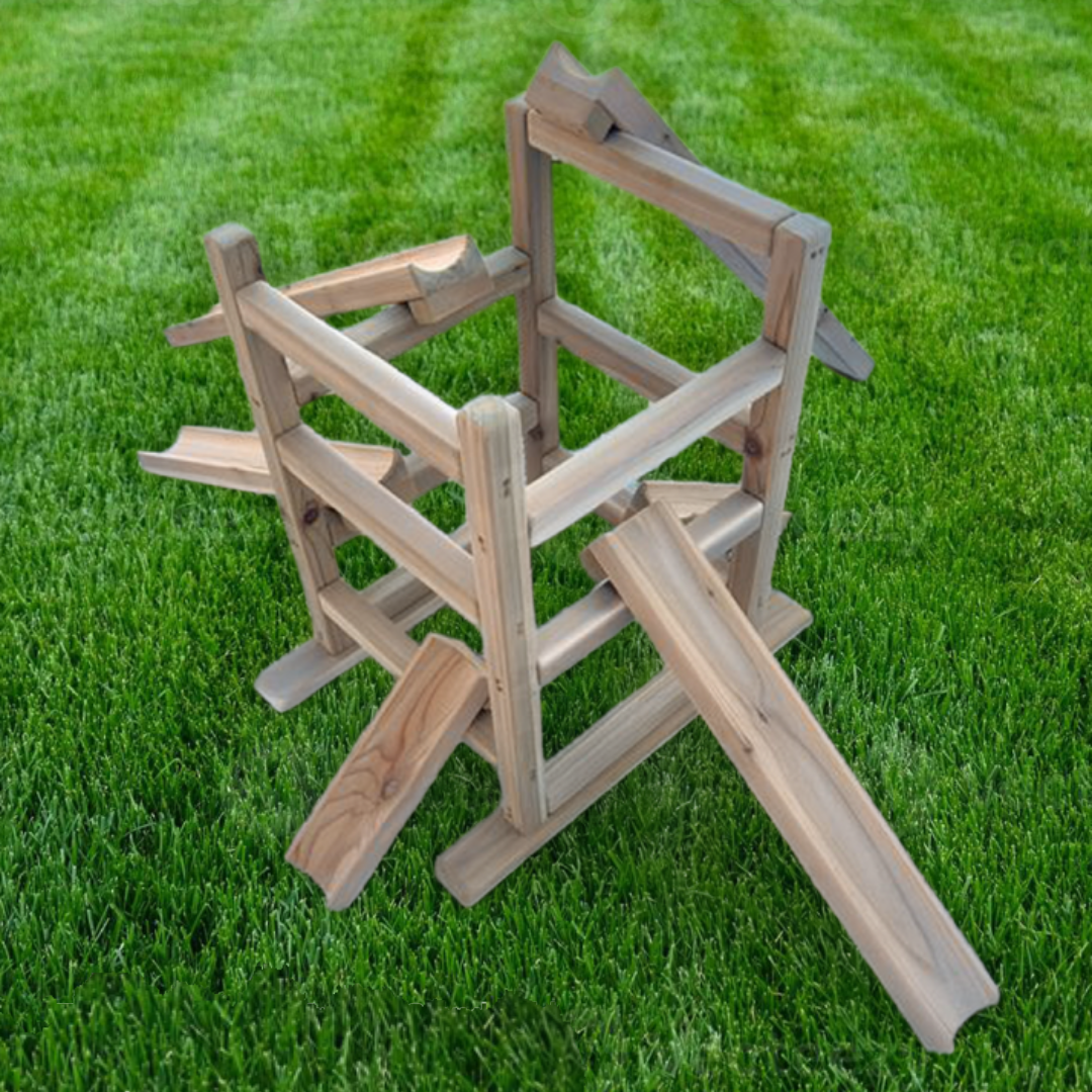 Wooden Stand & Set of 6 Troughs Collection