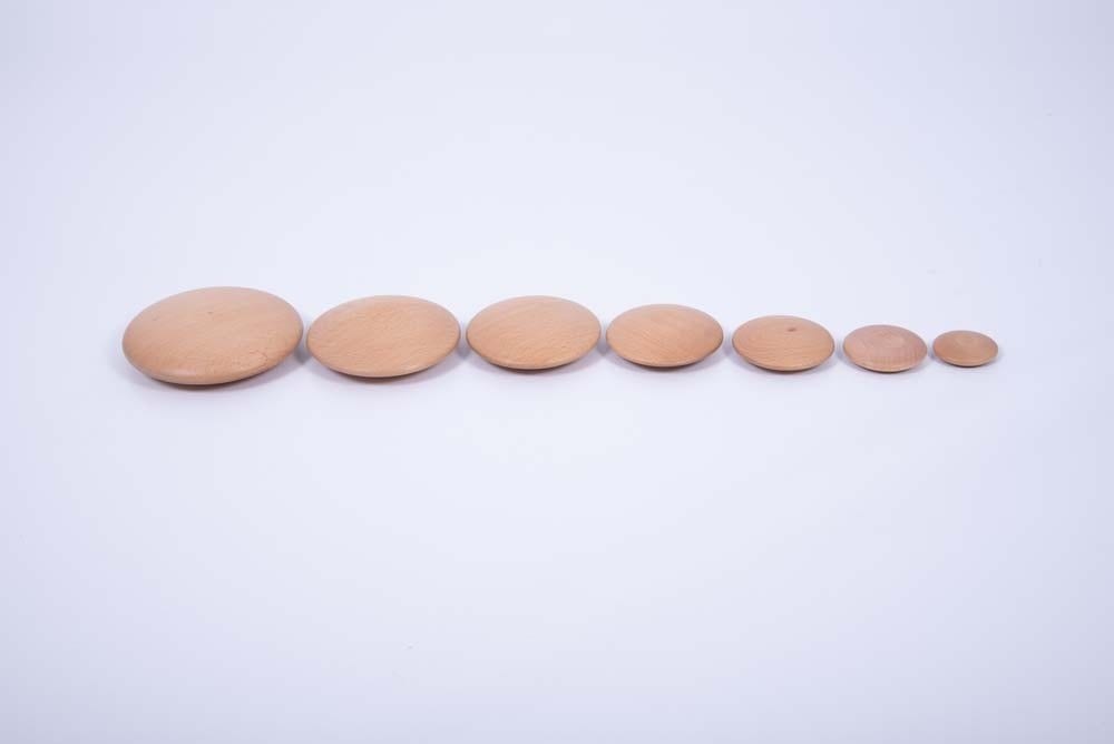 Natural Buttons set of 7