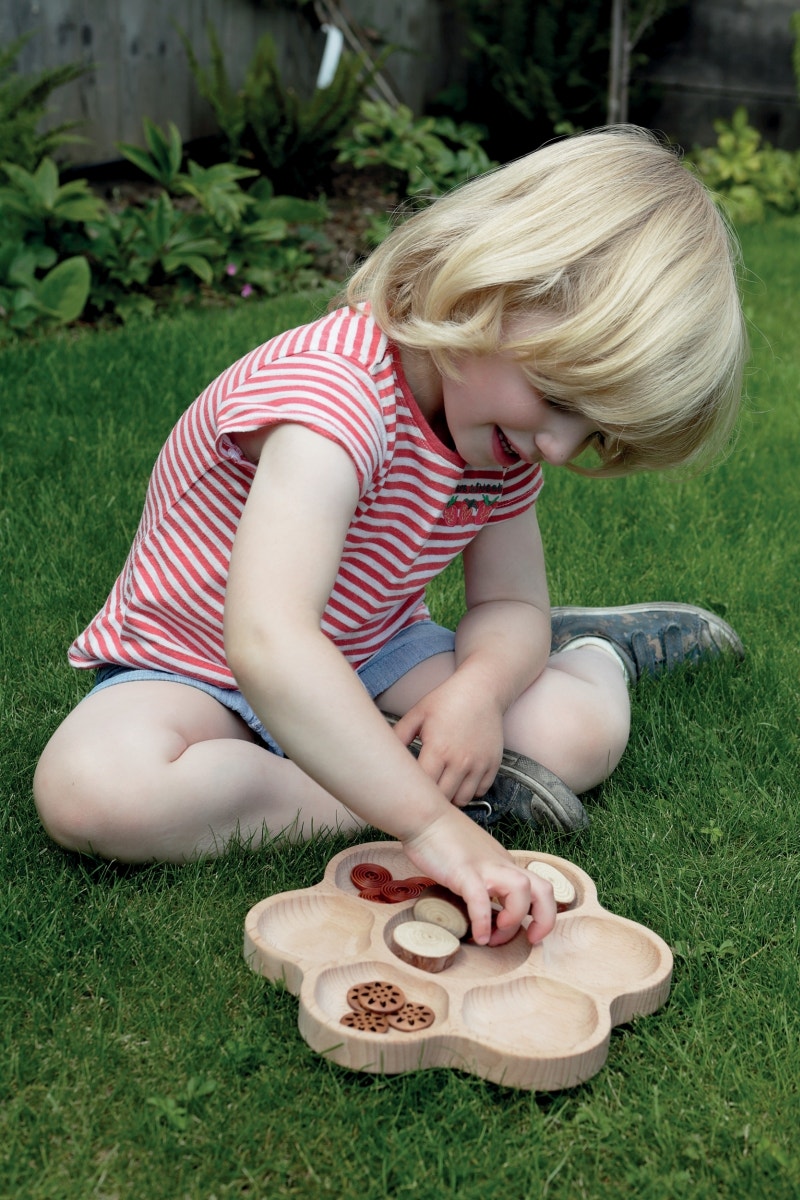 Natural Flower Tray 6 sections