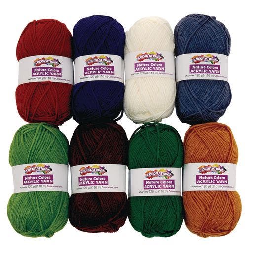Nature Colors Acrylic Yarn Set Of 8