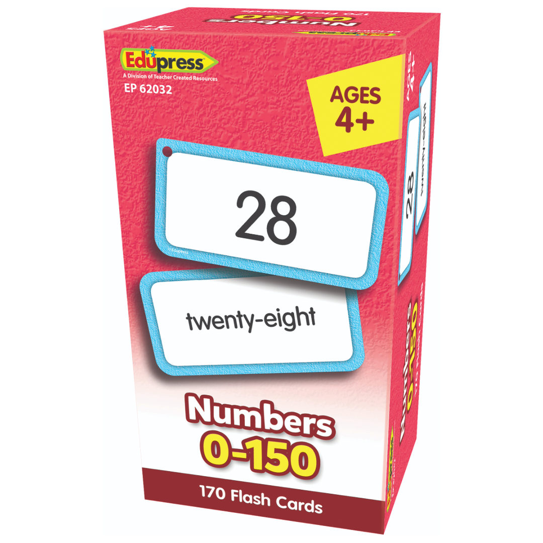 Numbers 0–150 Flash Cards