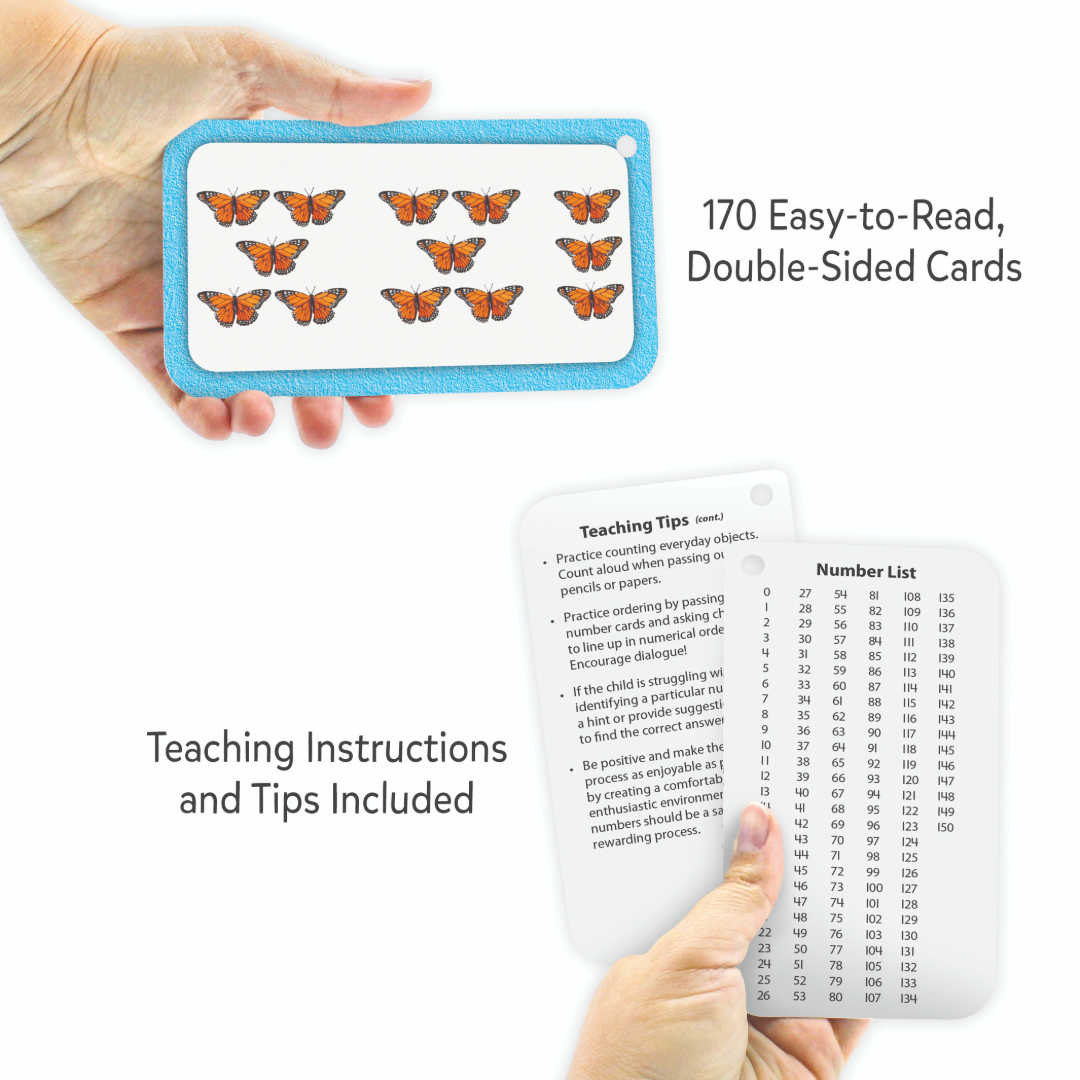 Numbers 0–150 Flash Cards