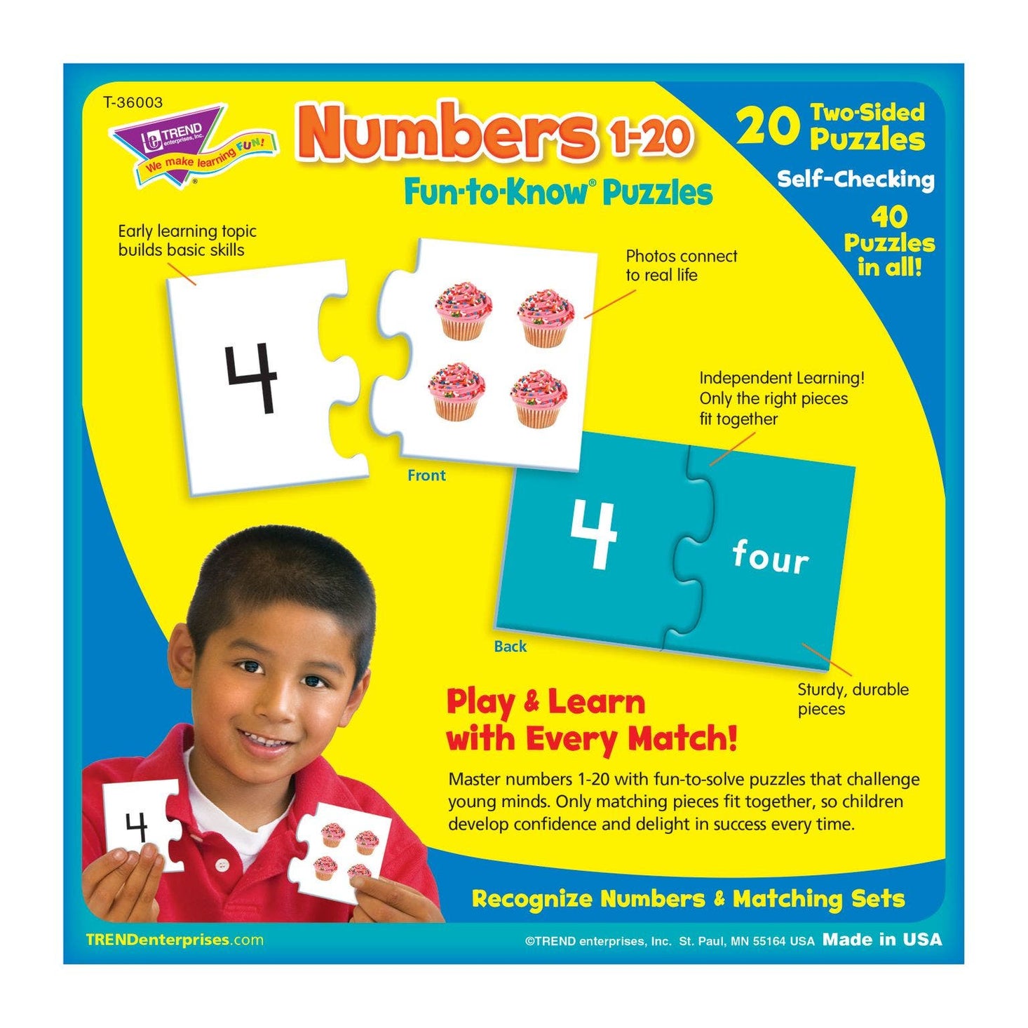 Numbers 1-20 Fun To Know Puzzles