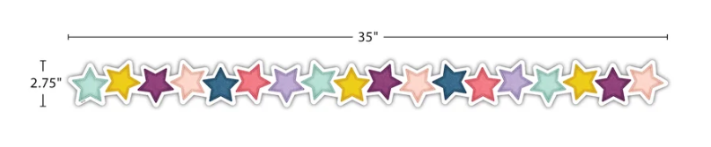 Oh Happy Day Stars Die-Cut Border Trim