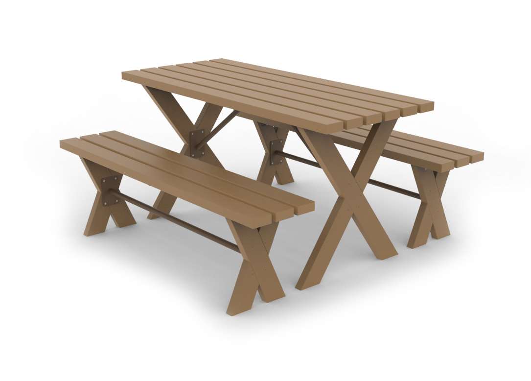Outdoor Table & 2 Bench Combo PreK-2 Collection