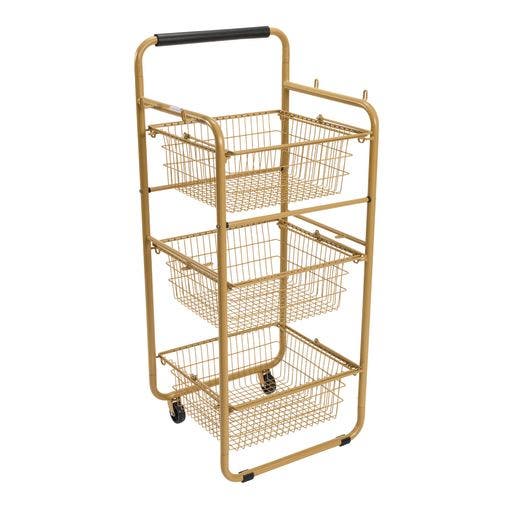 Outdoor Storage Cart with Removable Baskets